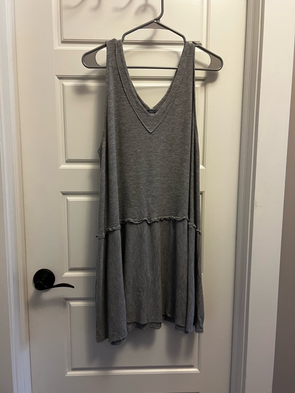 aerie Heathered Gray V-Neck Dress